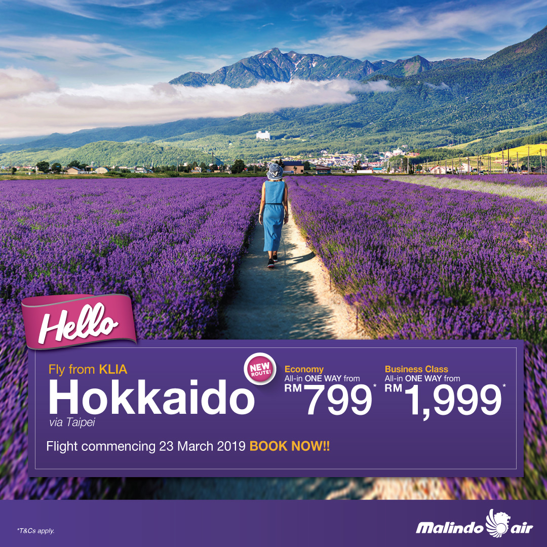 MALINDO AIR ANNOUNCES FLIGHTS TO HOKKAIDO